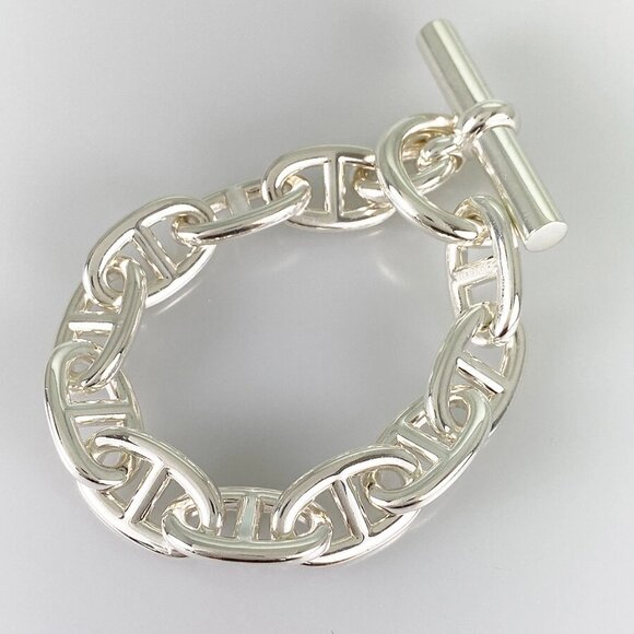 HERMES Chaine d'Ancre TGM Silver Bracelet - Picture 7 of 9